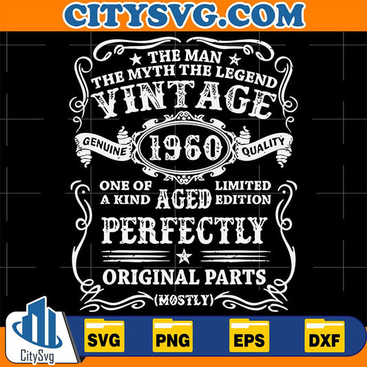 The-Man-The-Myth-The-Legend-Vintage-1960-Svg