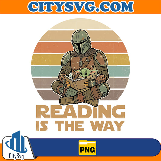 The-Mandalorian-Grogu-Reading-Is-The-Way-Png