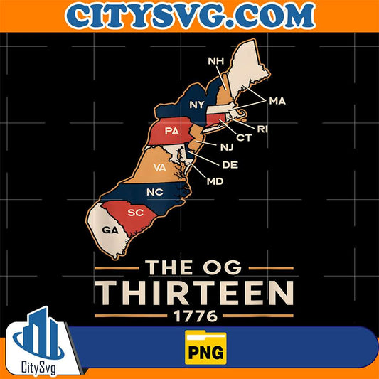 The-OG-Thirteen-1776-Colonial-States-Map-Patriotic-Png