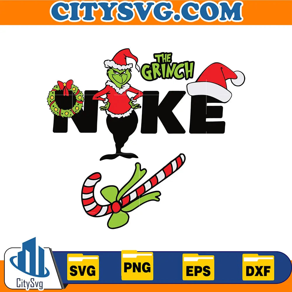 TheGrinchNikeChristmasSvg