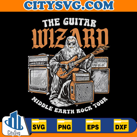 The Guitar Wizard Svg