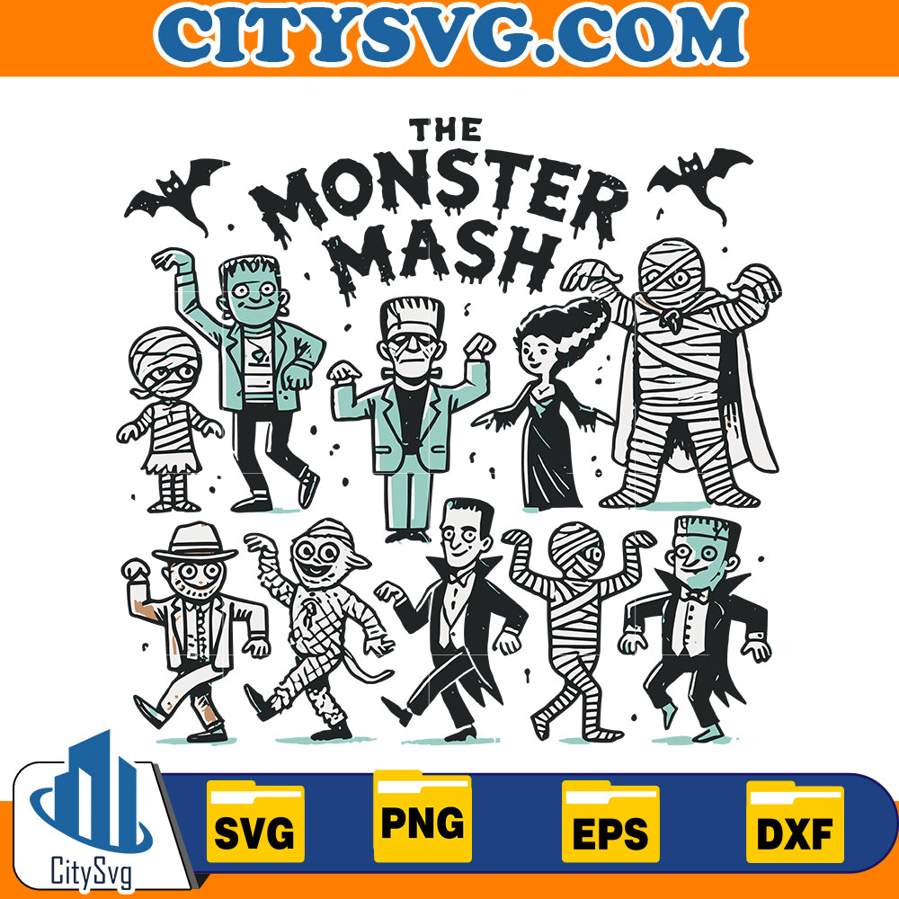 The Monster Mash Retro Halloween Svg