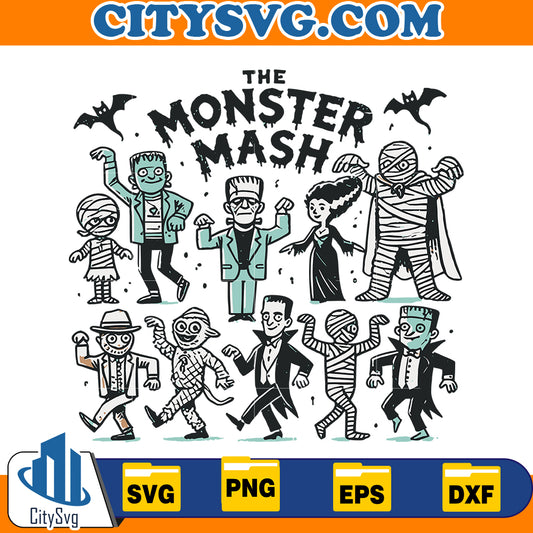 The Monster Mash Retro Halloween Svg