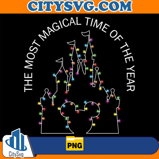 TheMostMagicalTimeOfTheYearWhiteLightChristmasPng