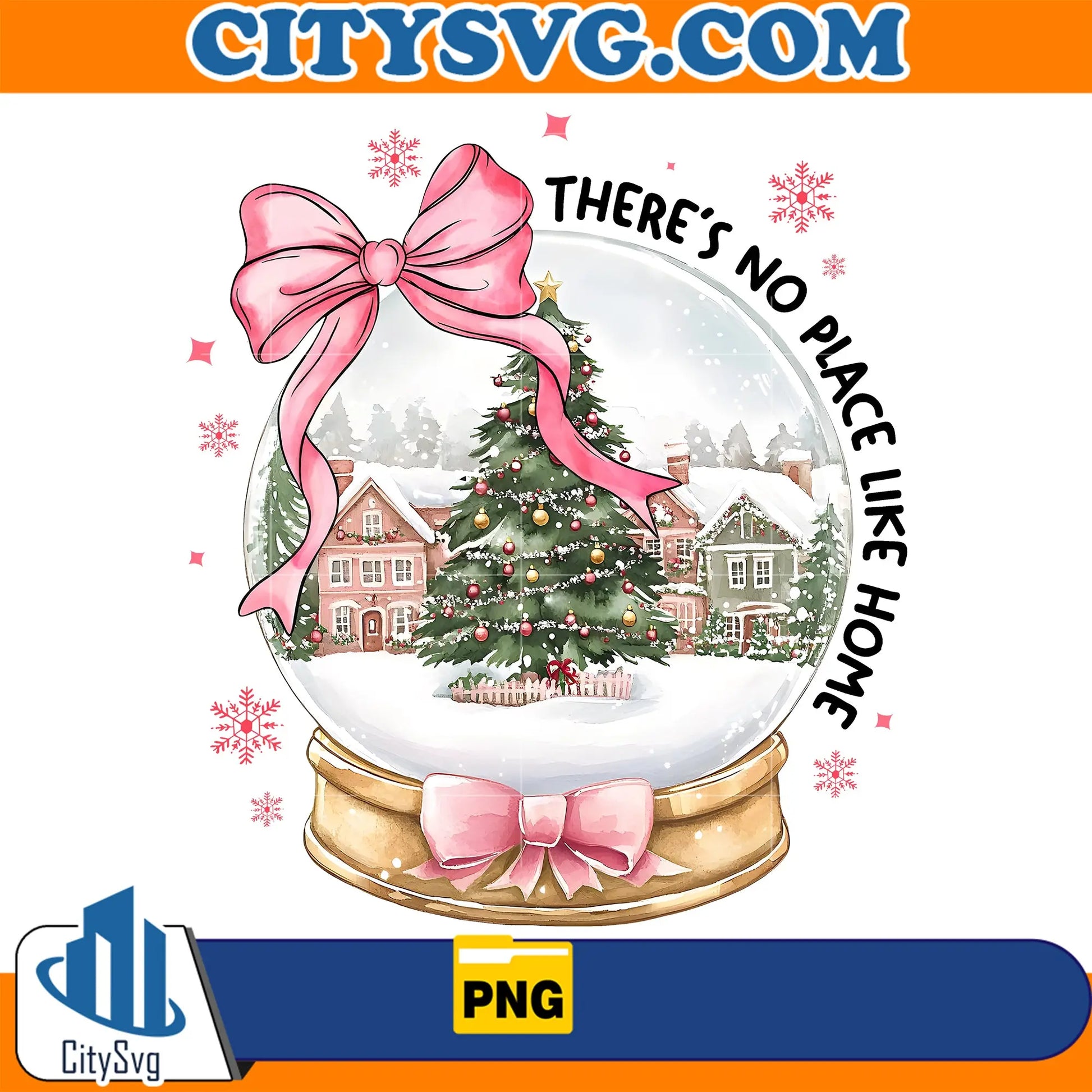 There_sNoPlaceLikeHomePinkChristmasPng