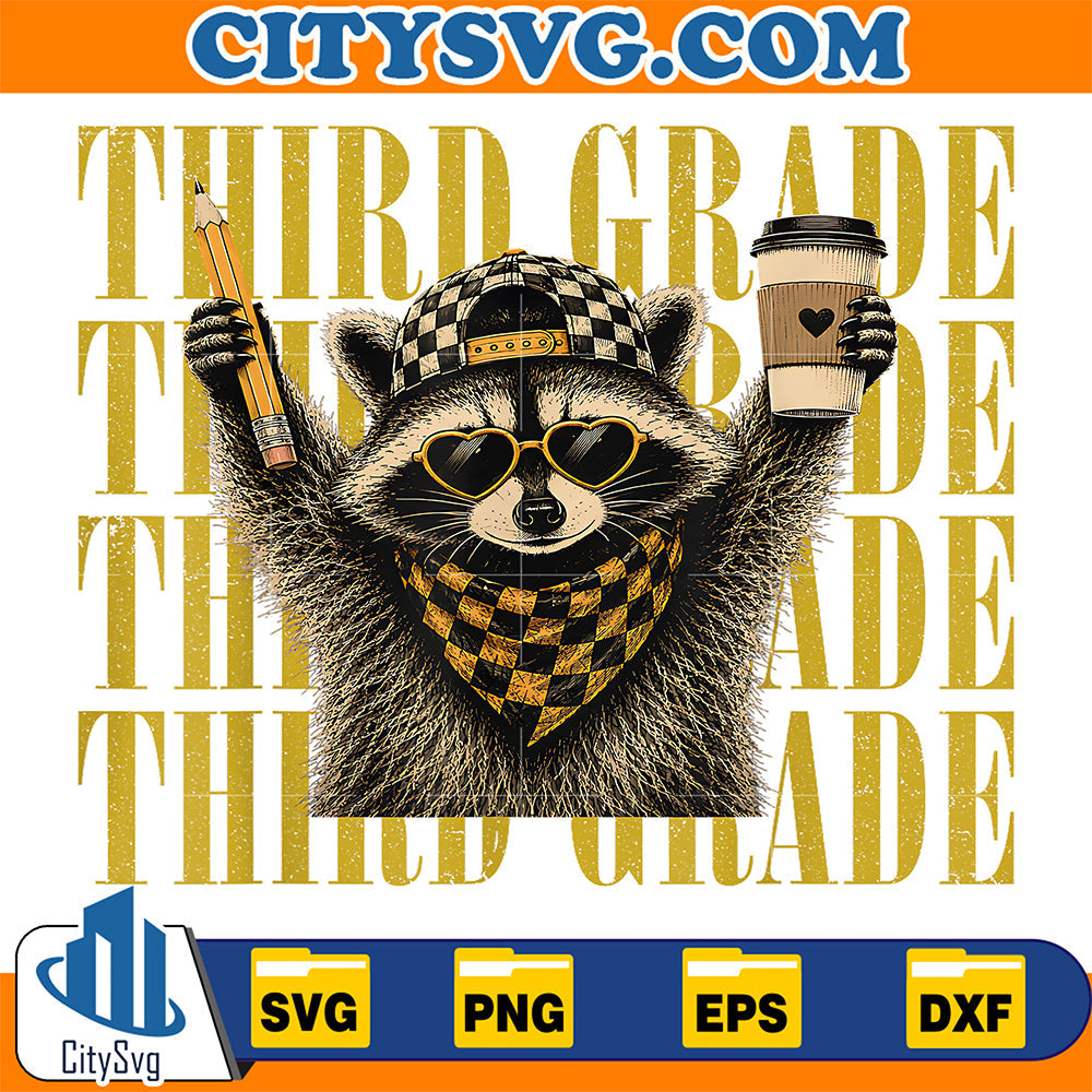 Third-3rd-Grade-Teacher-Feral-Raccoon-Back-To-School-Svg-1