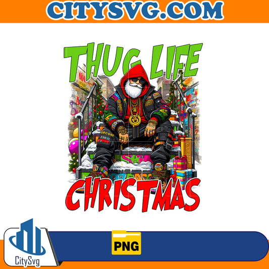Thug Life Santa Christmas Png CitySvg