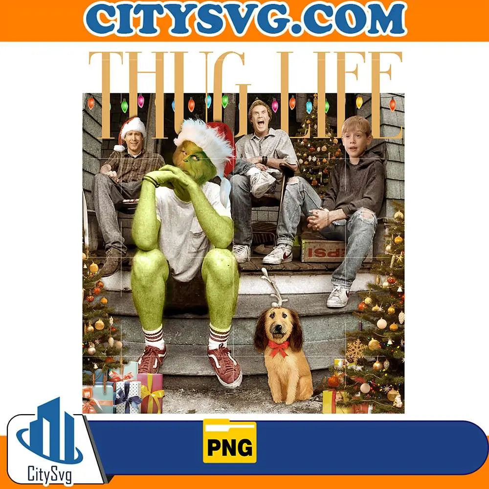 ThugLifeGrinchChristmasPng_1