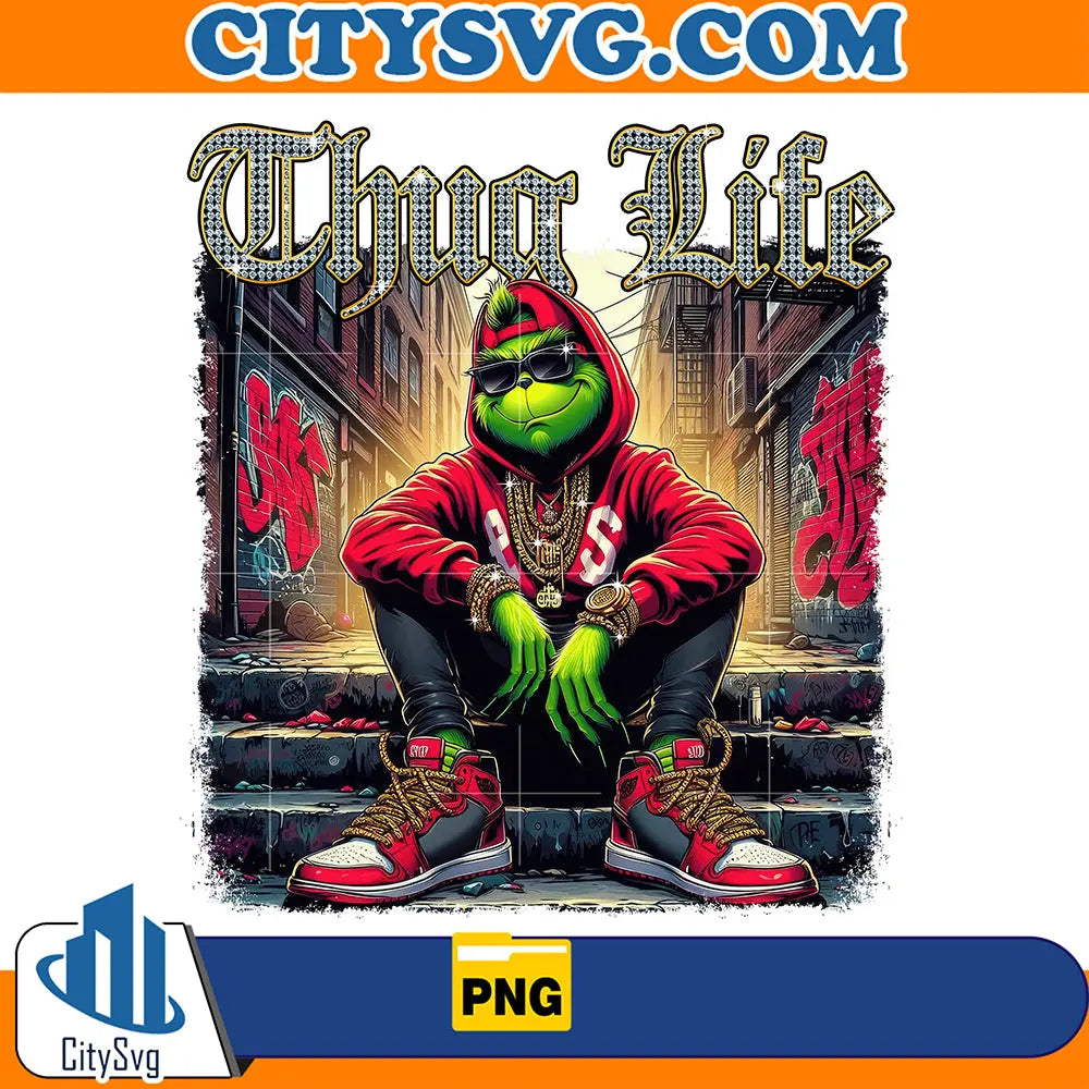 ThugLifeGrinchChristmasPng_2