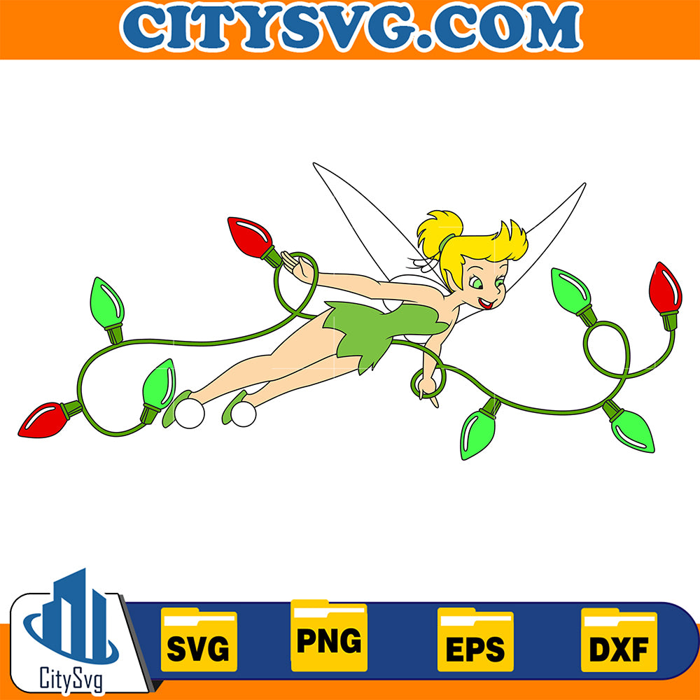 TinkerBellChristmasLightsFairy_BrightSvg