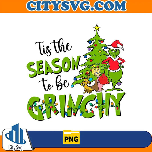 TisTheSeasonToBeGrinchyTreeChristmasPng