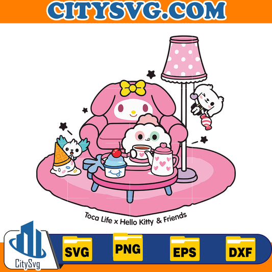 Toca Life x Hello Kitty & Friends TEA PARTY Svg