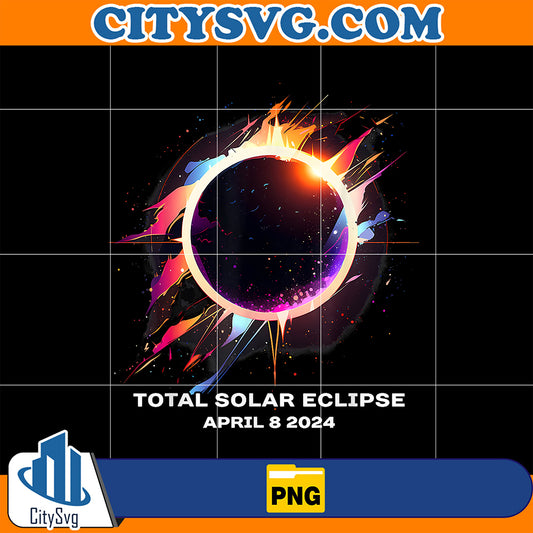 TotalSolarEclipseApril82024TotalitySouvenirGraphicPng