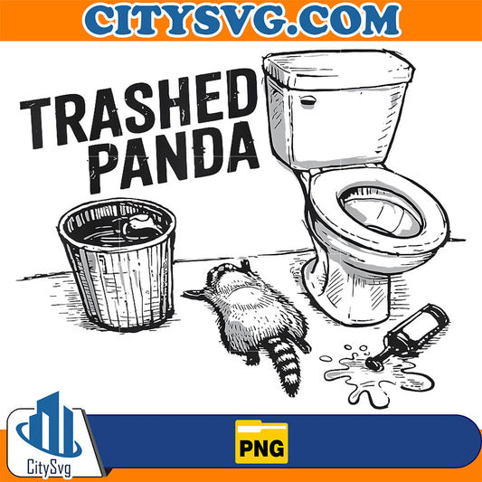 Trashed Panda Drunk Racoon Png CitySvg