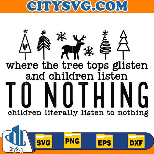 Tree Tops Glisten Svg CitySvg