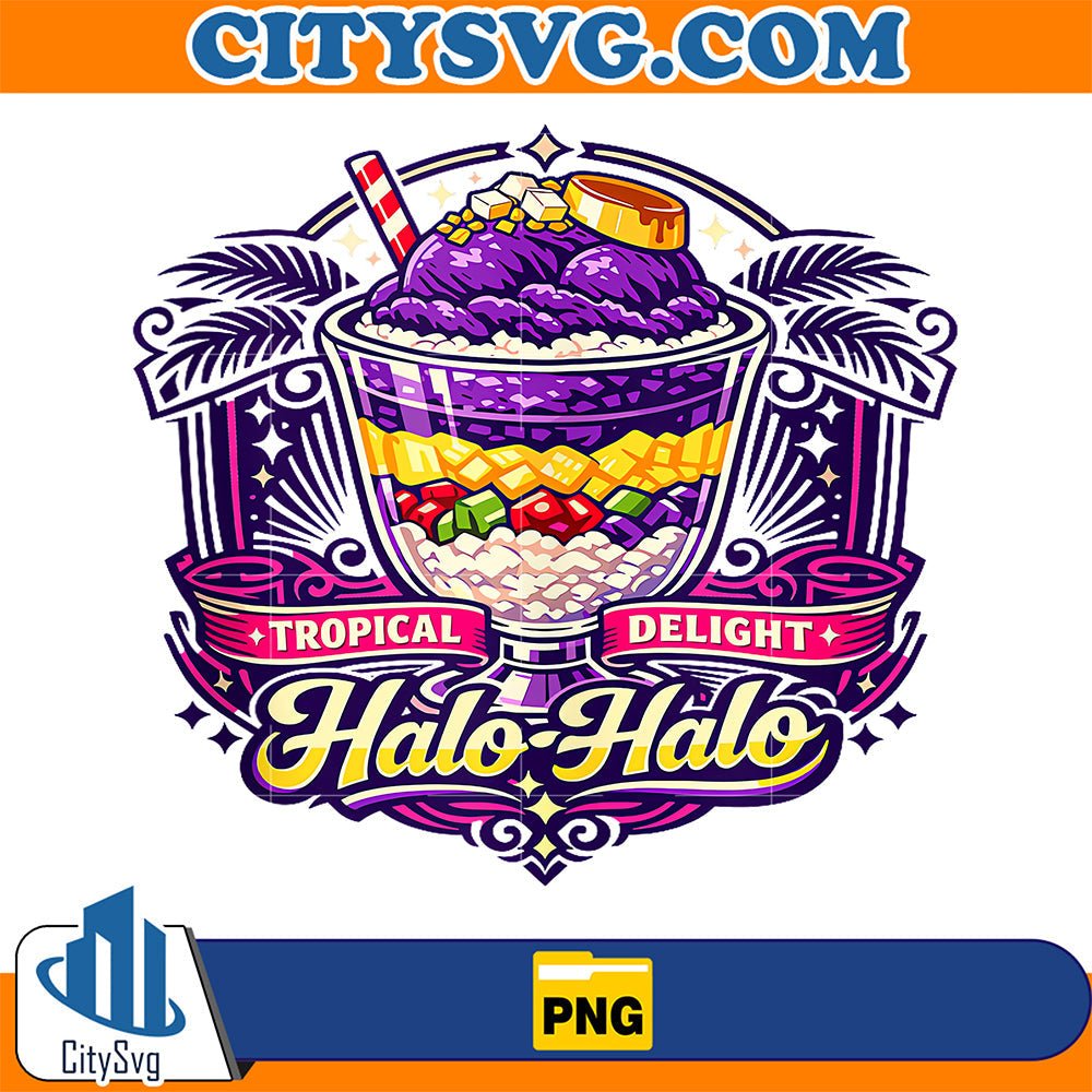 Tropical-Halo-Halo-Filipino-Shaved-Ice-Dessert-Png