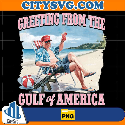 Trump-Greeting-From-The-Gulf-Of-America-Png