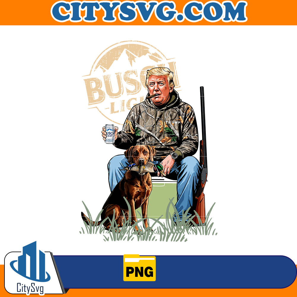 Trump 2024 Funny Hunting Busch Png