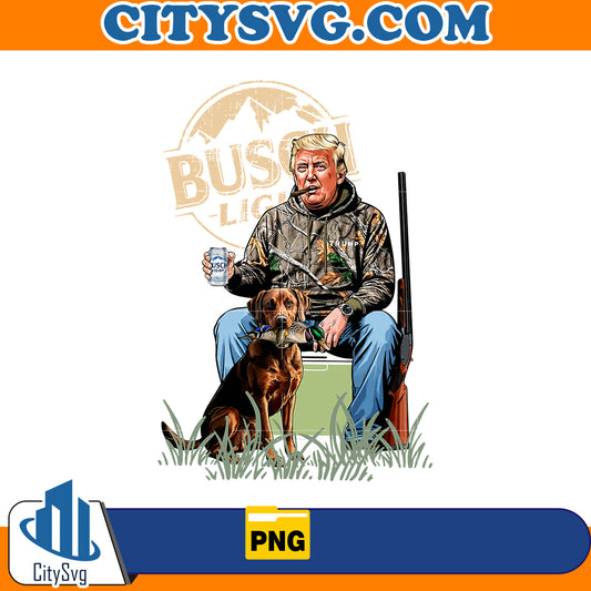 Trump 2024 Funny Hunting Busch Png