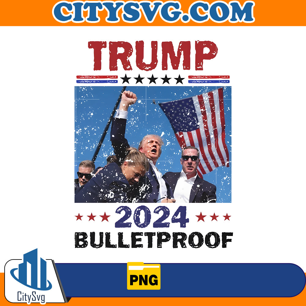 Trump 2024 bulletproof Png