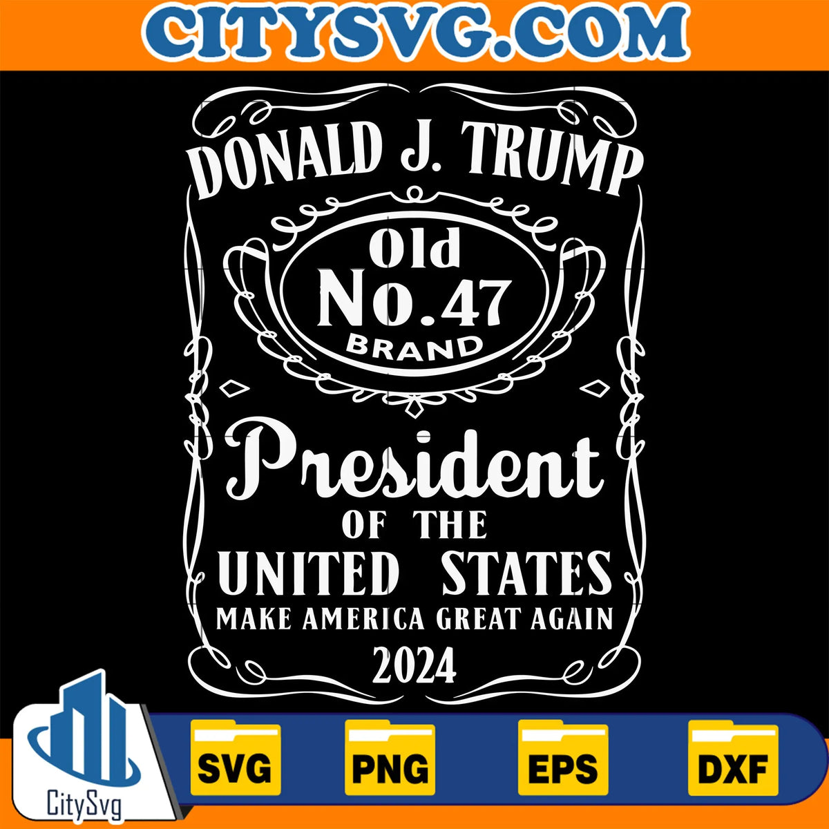Trump Whiskey Label Svg – CITYSVG