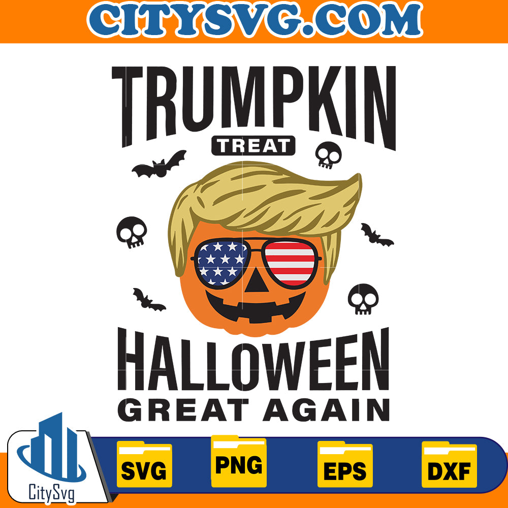 Trumpkin Treat Halloween Great Again svg