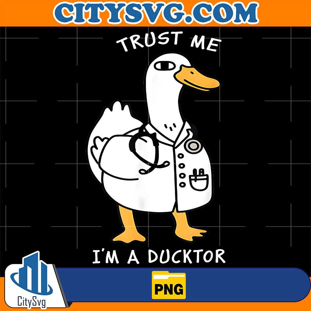 Trust-Me-I-m-A-Ductor-Whimsical-Duck-Doctor-Animals-Lovers-Png