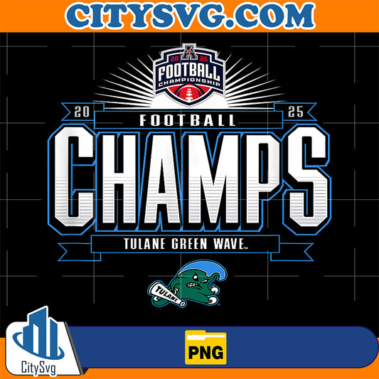 Tulane-Green-Wave-AAC-Champs-2025-Football-Png