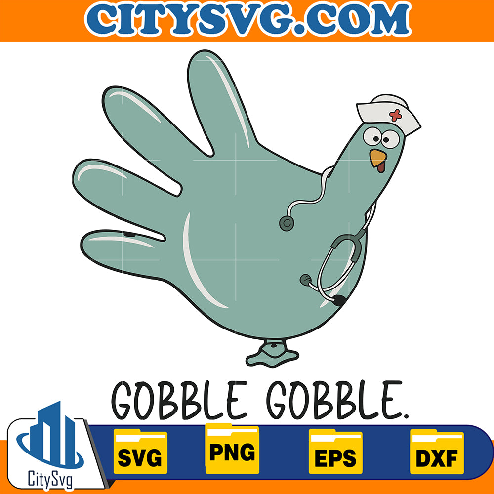 TurkeyGloveNurseThanksgivingSvg