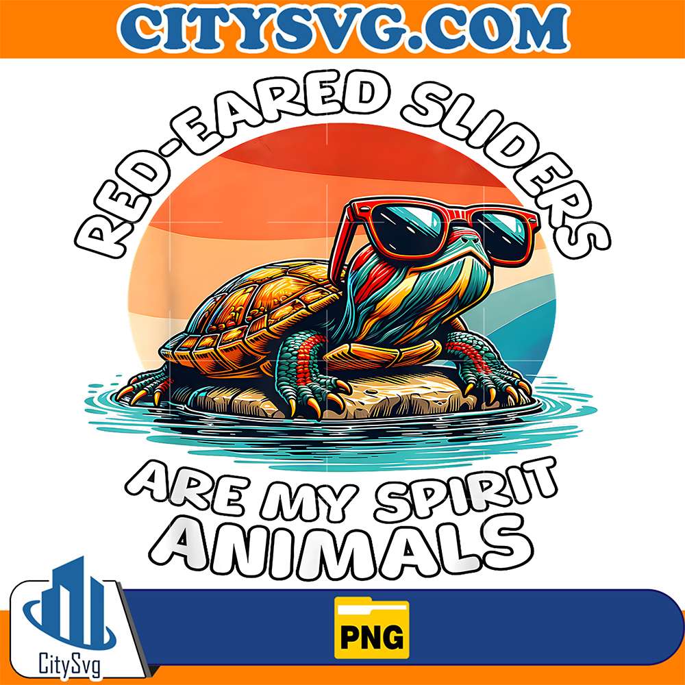 Turtle-Red-Eared-Sliders-Are-My-Spirit-Animals-Png
