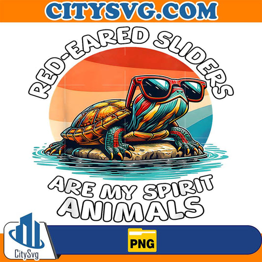 Turtle-Red-Eared-Sliders-Are-My-Spirit-Animals-Png