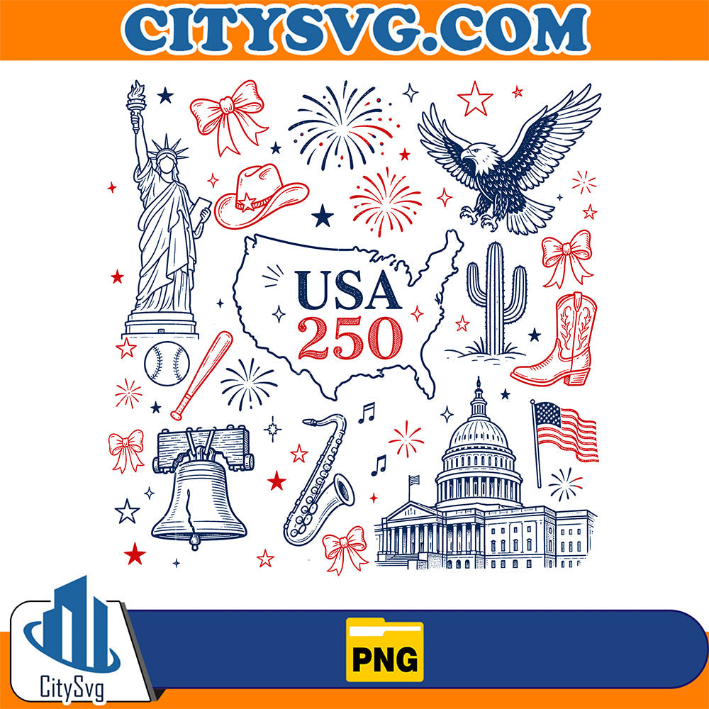 USA-250-Celebration-Patriotic-Icons-Png