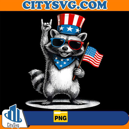 USA-Patriotic-Raccoon-4th-Of-July-Png