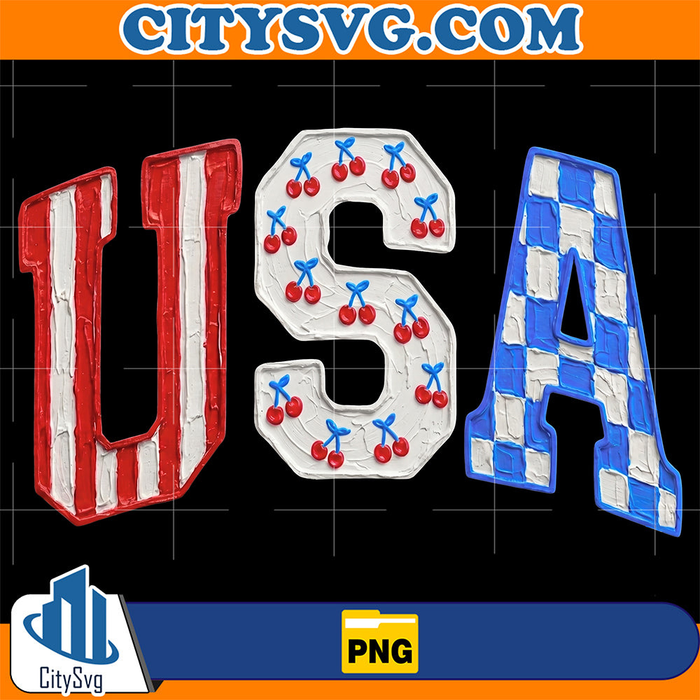USA Painted Png CitySvg