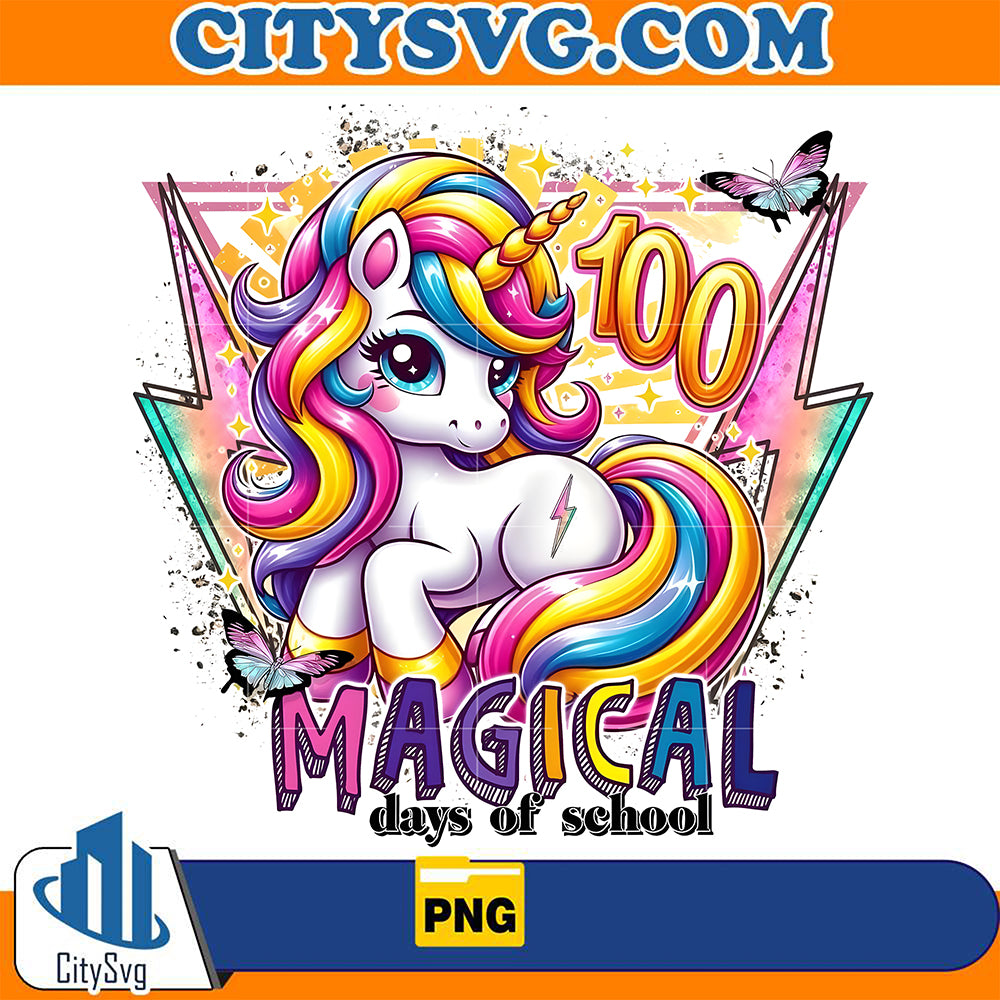 Unicorn100MagicalDaysOfSchoolPng