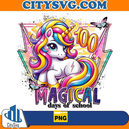 Unicorn100MagicalDaysOfSchoolPng