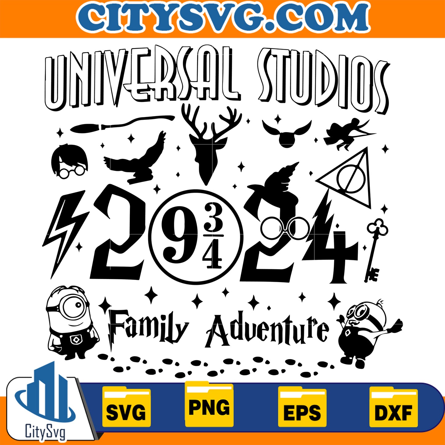 UniversalStudios2024FamilyAdventureHarryPotterChristmasSvg_2