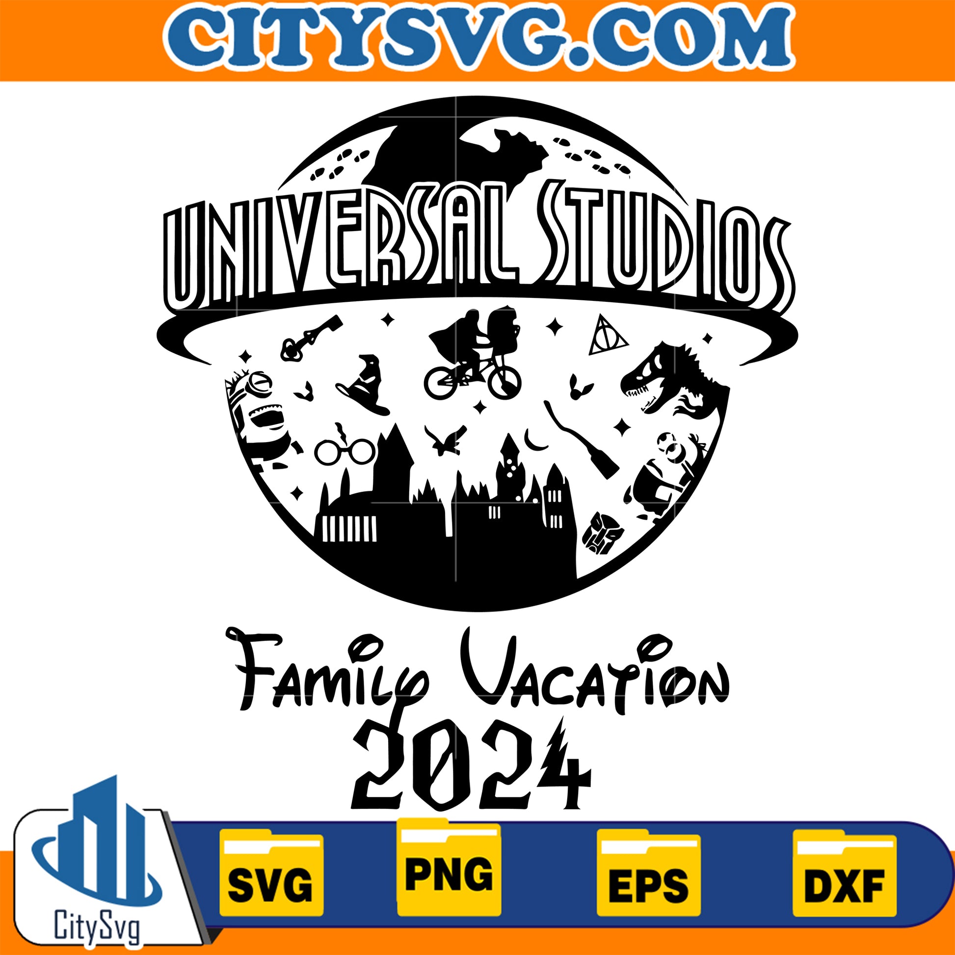 UniversalStudiosFamilyVacation2024HarryPotterChristmasSvg