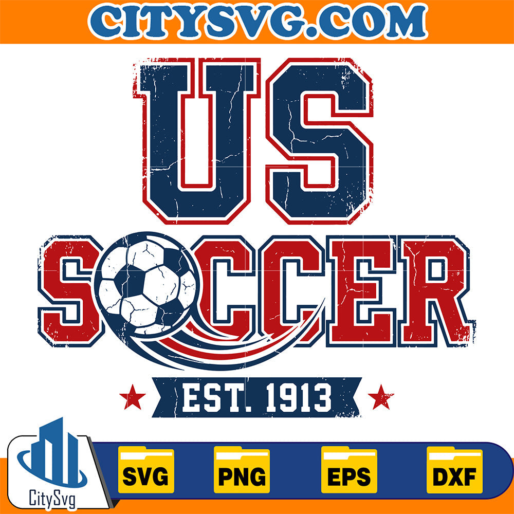 Us Soccer Est. 1913 Svg CitySvg
