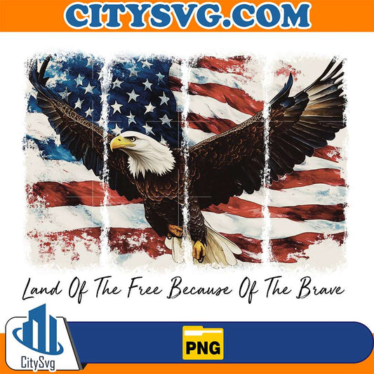 Usa-American-Flag-Land-Of-Free-Because-Of-The-Brave-Png