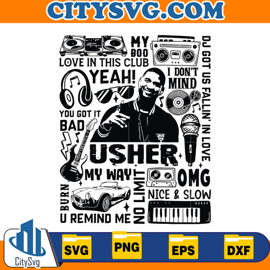 Usher Concert Svg