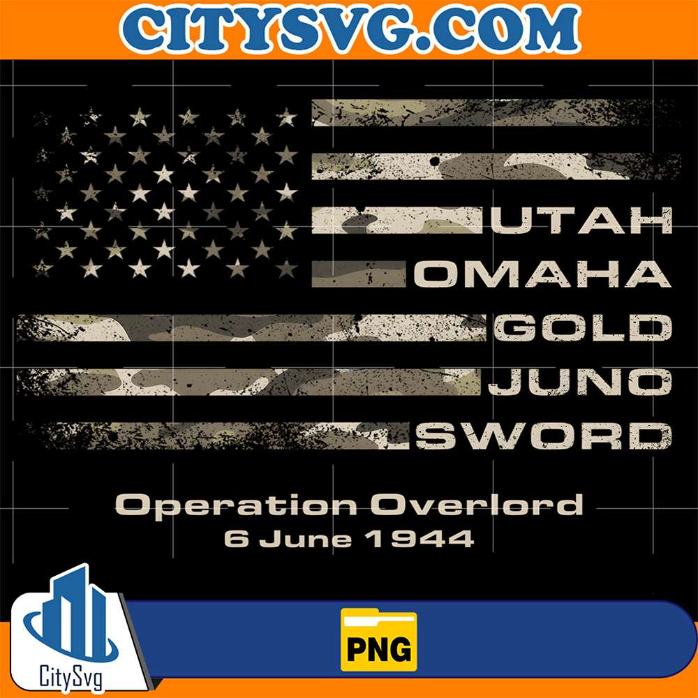 Utah-Omaha-Gold-Juno-Sword-Operation-Overlord-6-June-1944-Us-Flag-Png