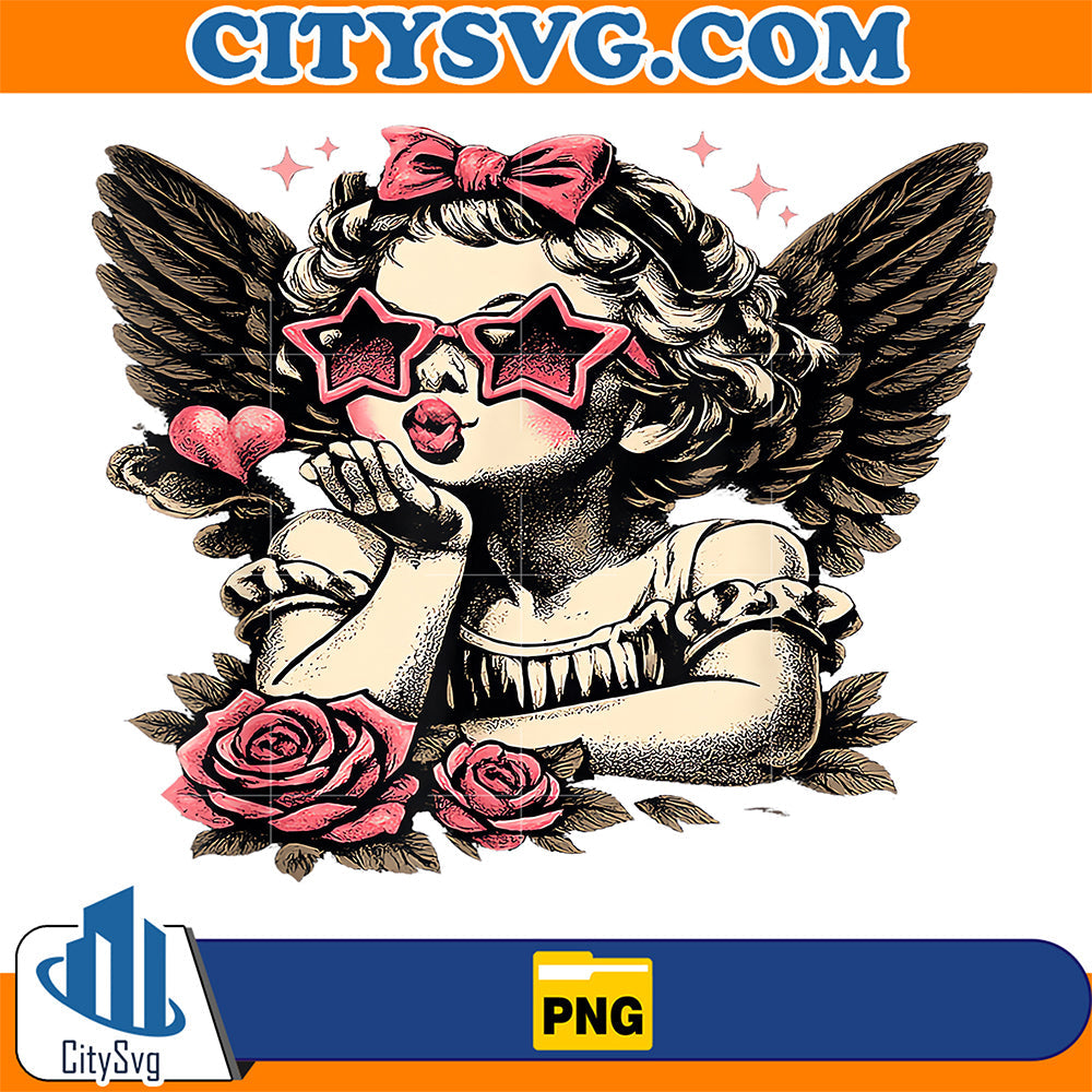 Valentine-Day-Cute-Cupid-Blowing-Kiss-Star-Png