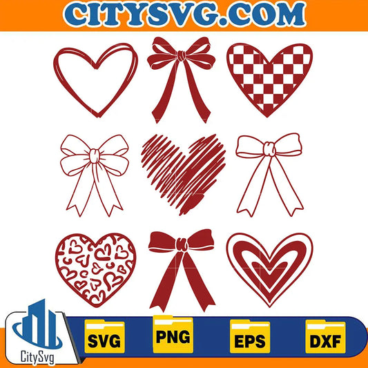 ValentineCoquetteHeartSvg
