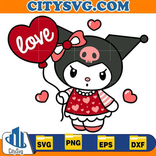 ValentineKuromiLoveSvg