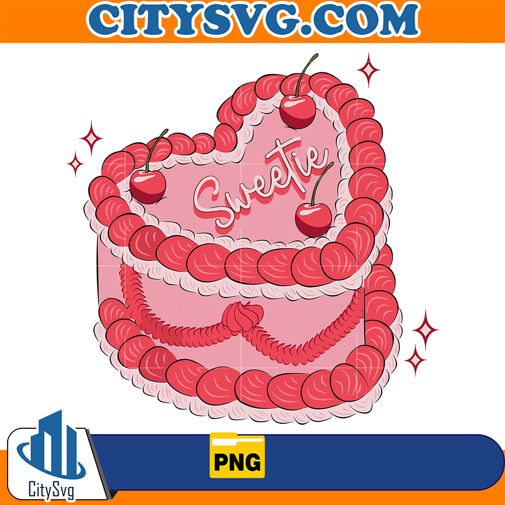 ValentineSweetieHeartCakePng