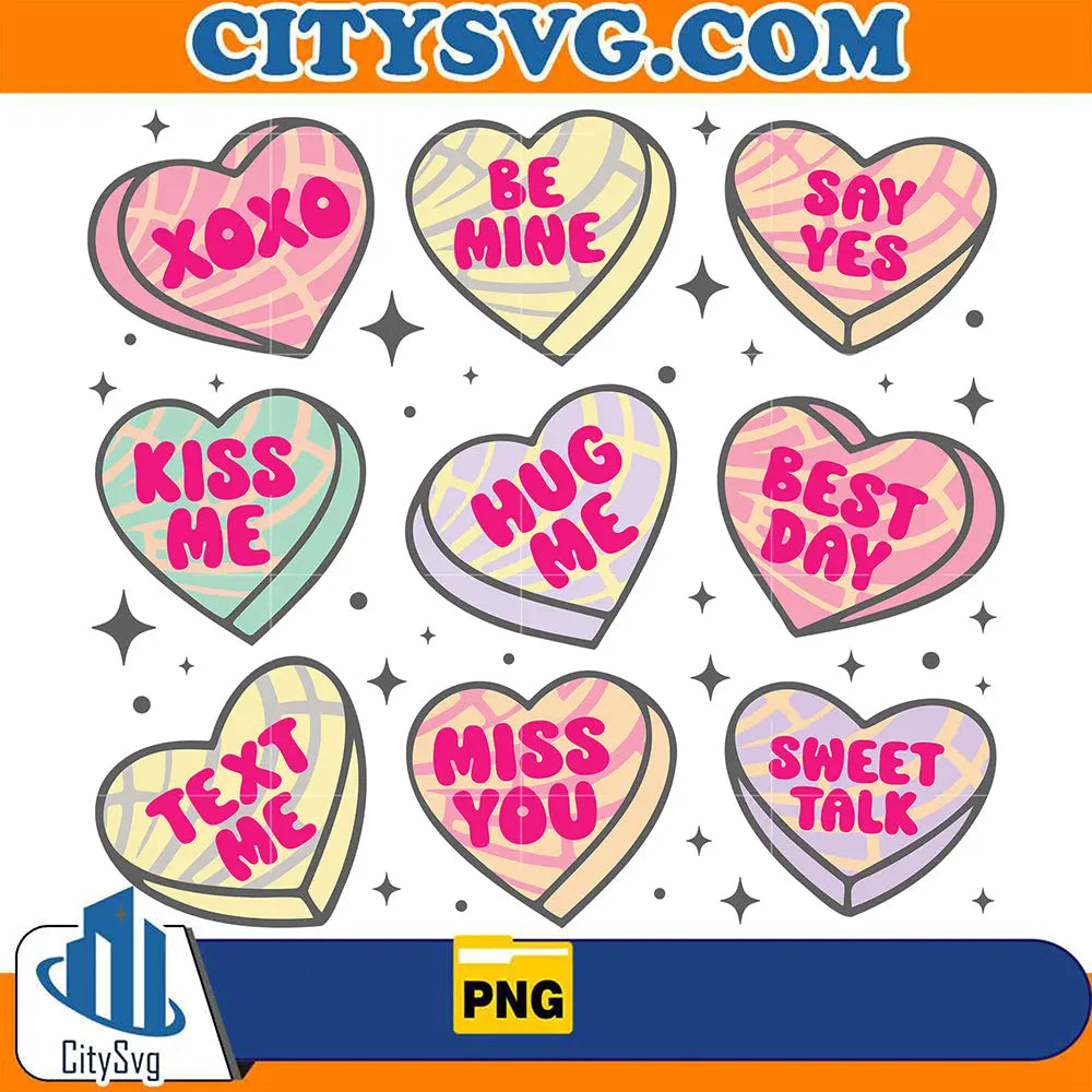 ValentinesDayCandyHeartsPng