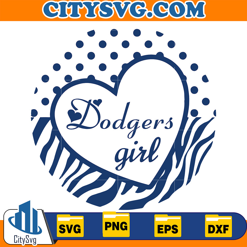 Los Angeles Dodgers Girl Svg