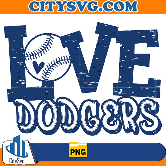 Love Dodgers Svg