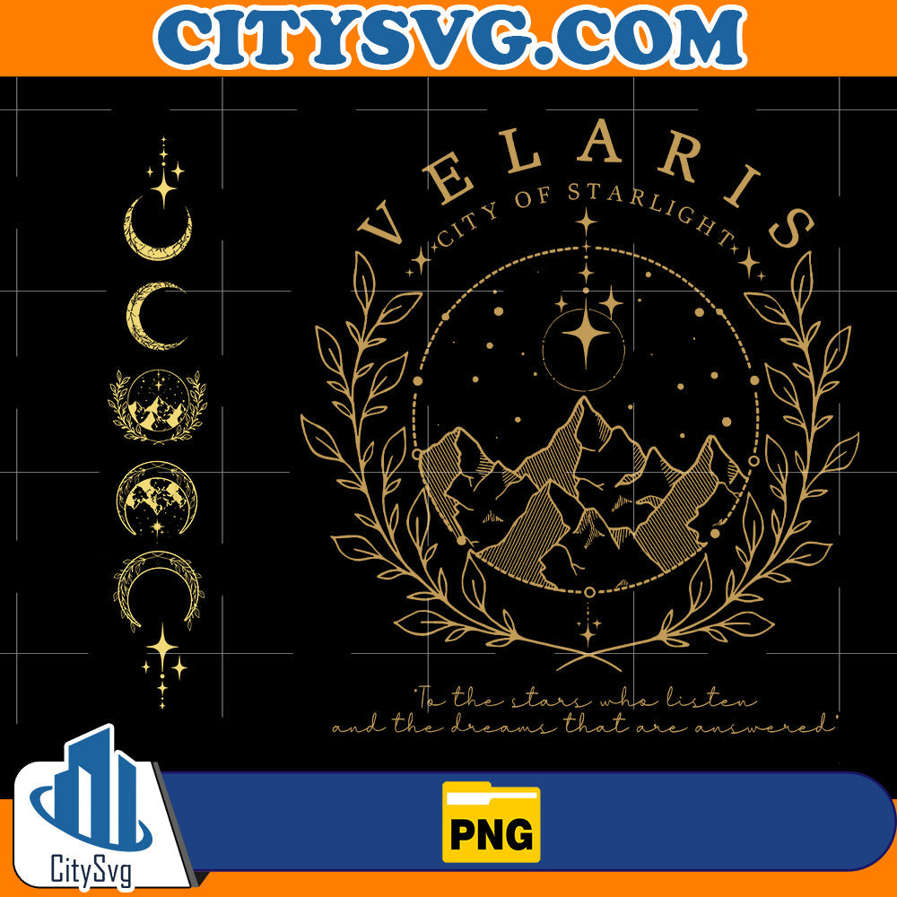 Velaris Sleeve Printed Png CitySvg